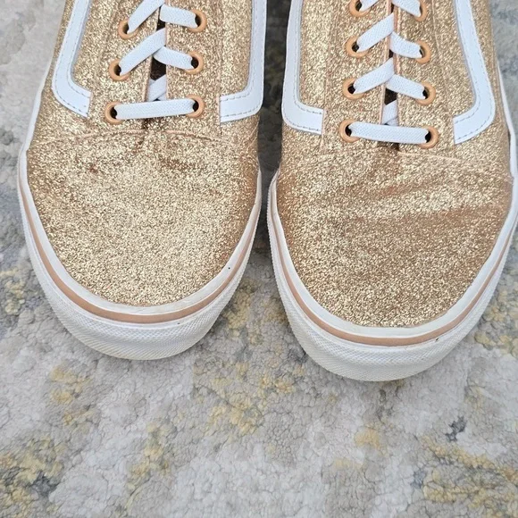 Vans Juniors Glitter Gold Old Skool Sneakers - Picture 4 of 11